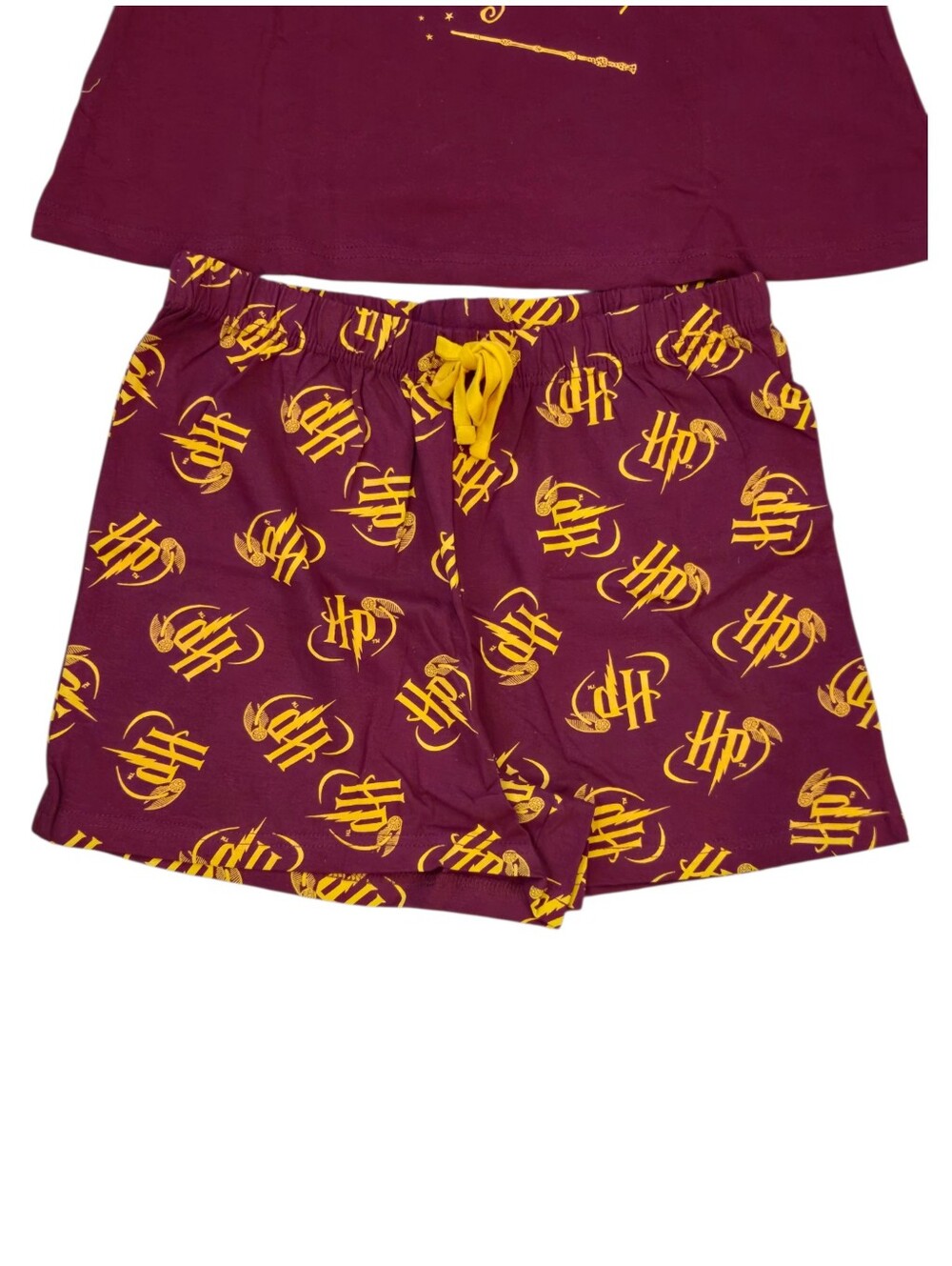 NWT Womens Griffendoor Maroon & Gold Harry Potter Pajama Short Set Size Small - Picture 3 of 4